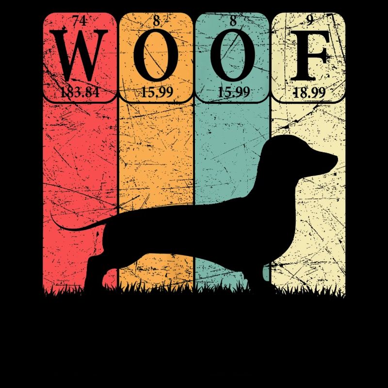 Dachshund Dog Periodic Table Elements Dog Lover