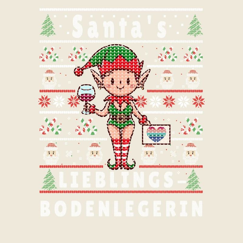 Ugly Christmas SANTA'S FAVORITE FLOOR LAYER