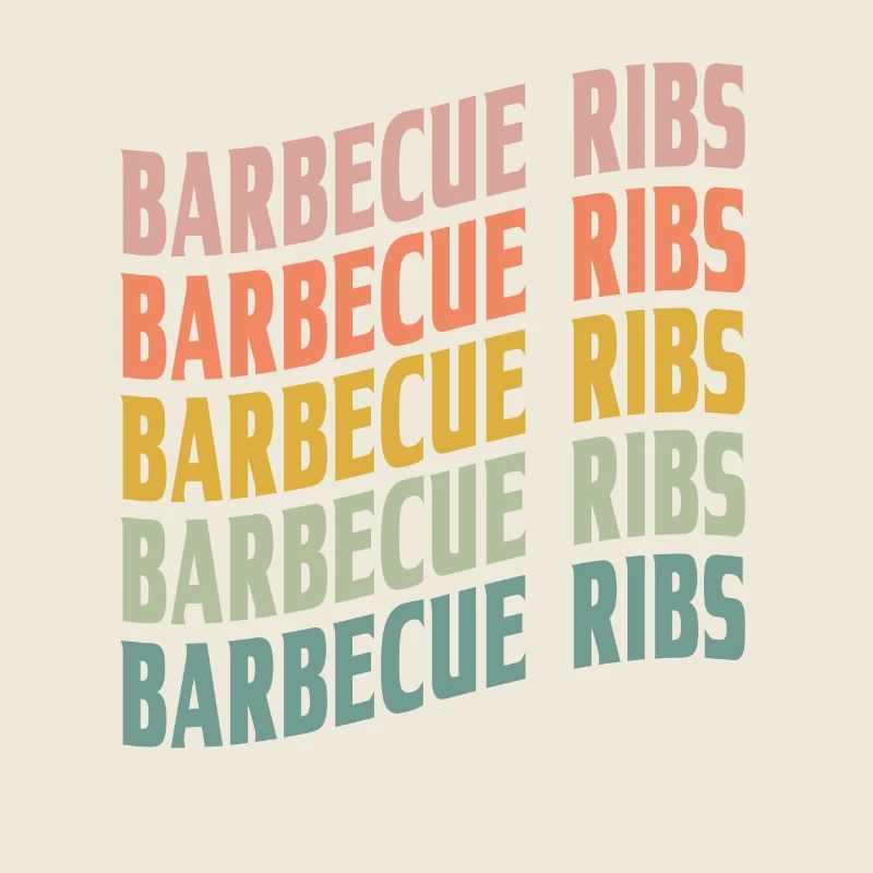 Barbecue Rippchen Schrift