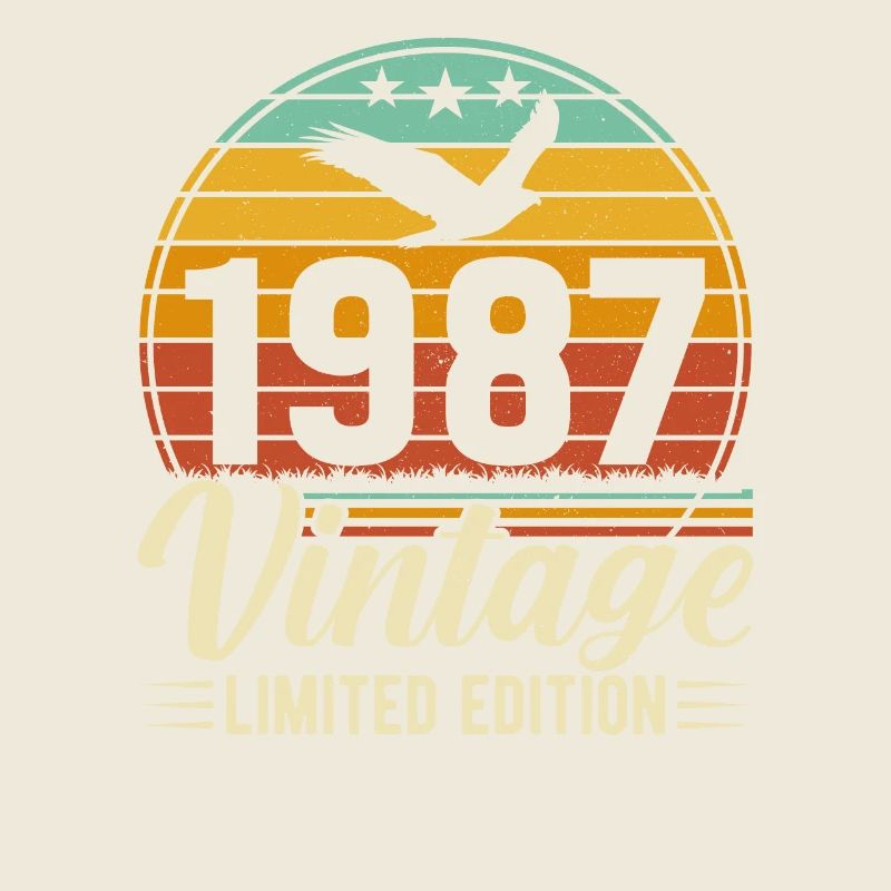 Unique 1987 année de naissance rétro Design