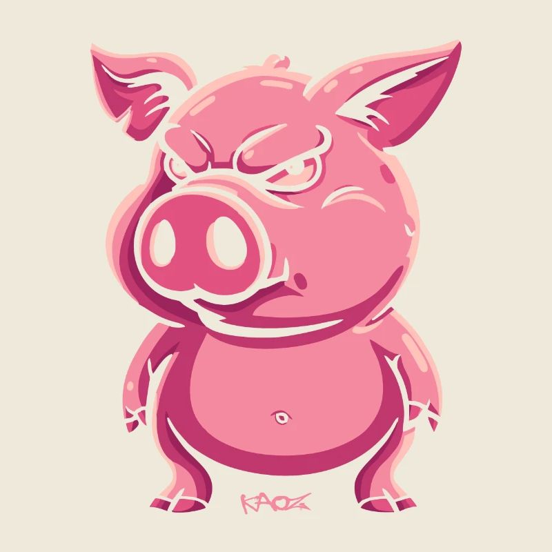 The angry piglet, this sow is a pig