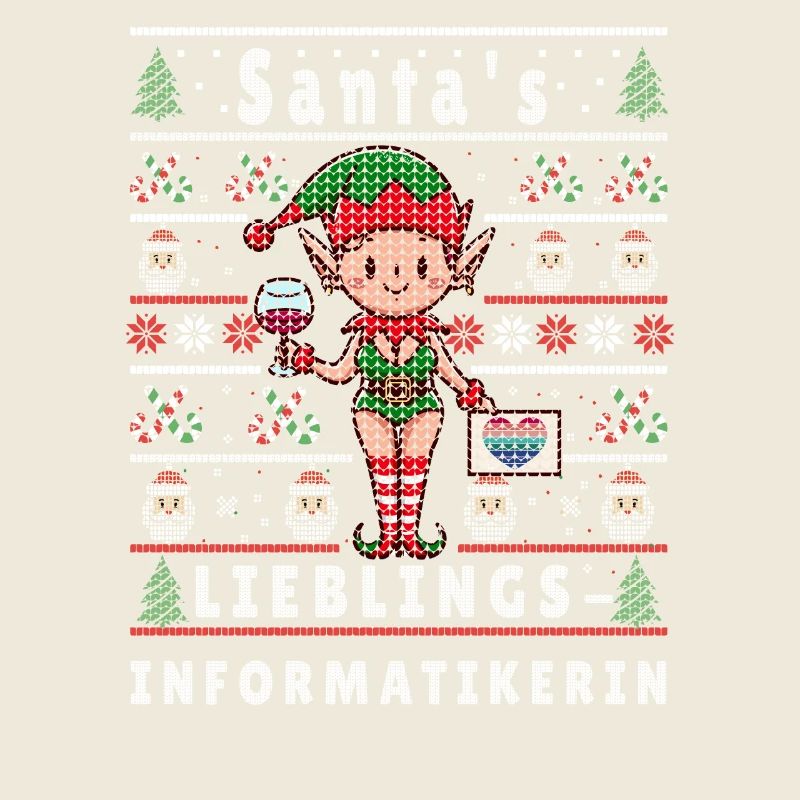 Ugly Christmas SANTA'S FAVORITE COMPUTER SCIENTIST
