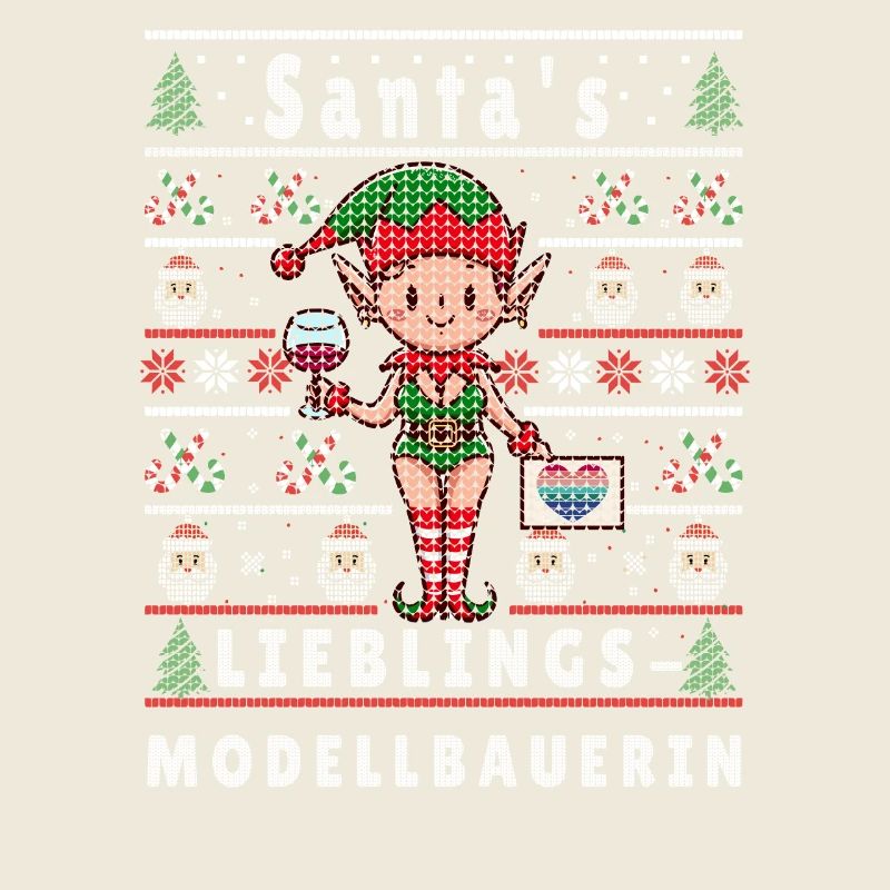 Ugly Christmas SANTA'S FAVORITE MODEL MAKER
