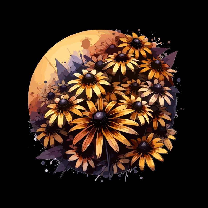 Black-eyed Susannen drawn