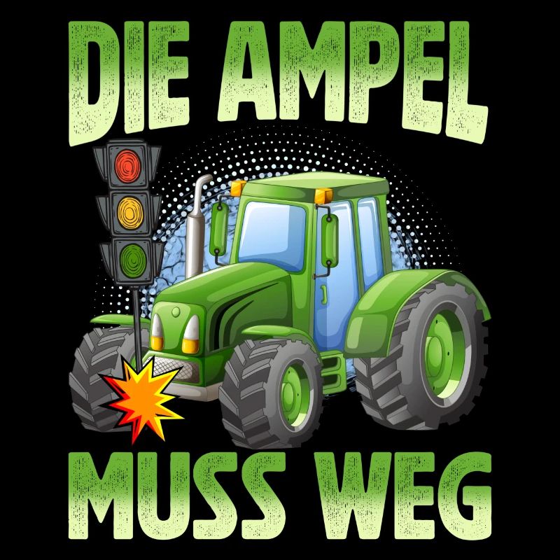 Die Ampel muss weg! Traktor rammt Ampel