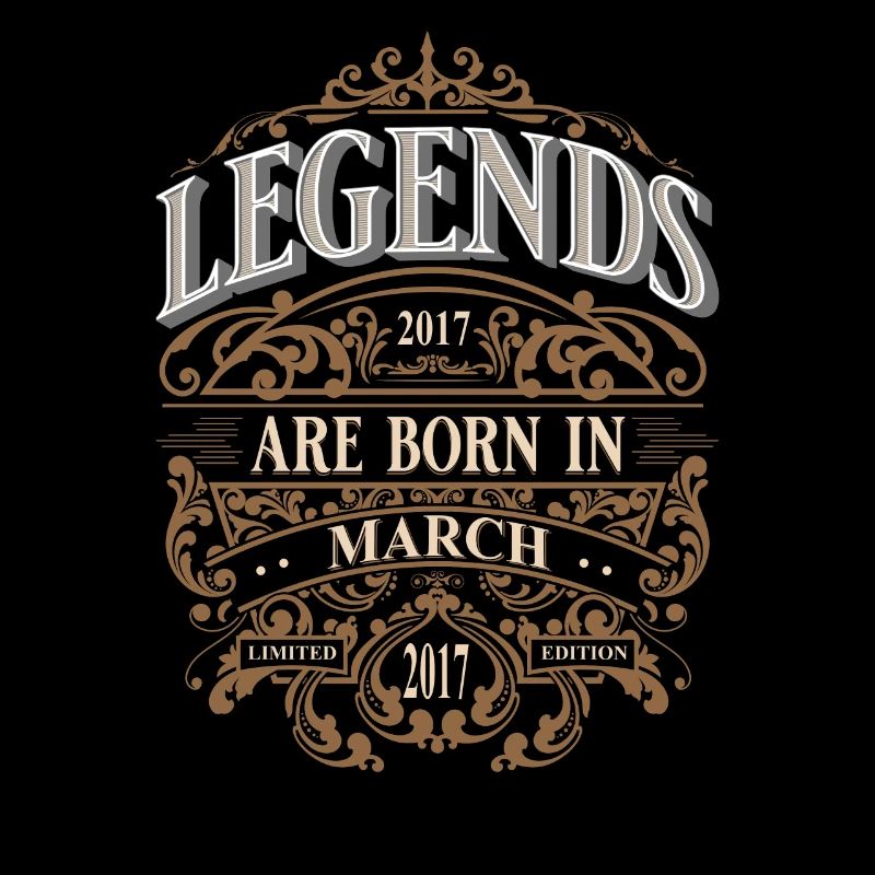 2017 Mars Né Anniversaire Année de naissance