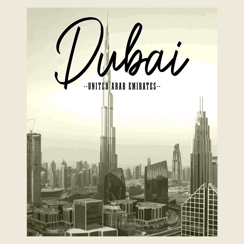 Dubai Skyline UAE Souvenir