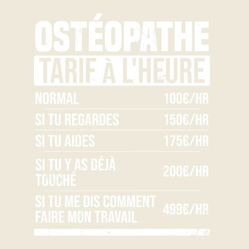 Osteopath Stundensatz Geschenkidee Humor