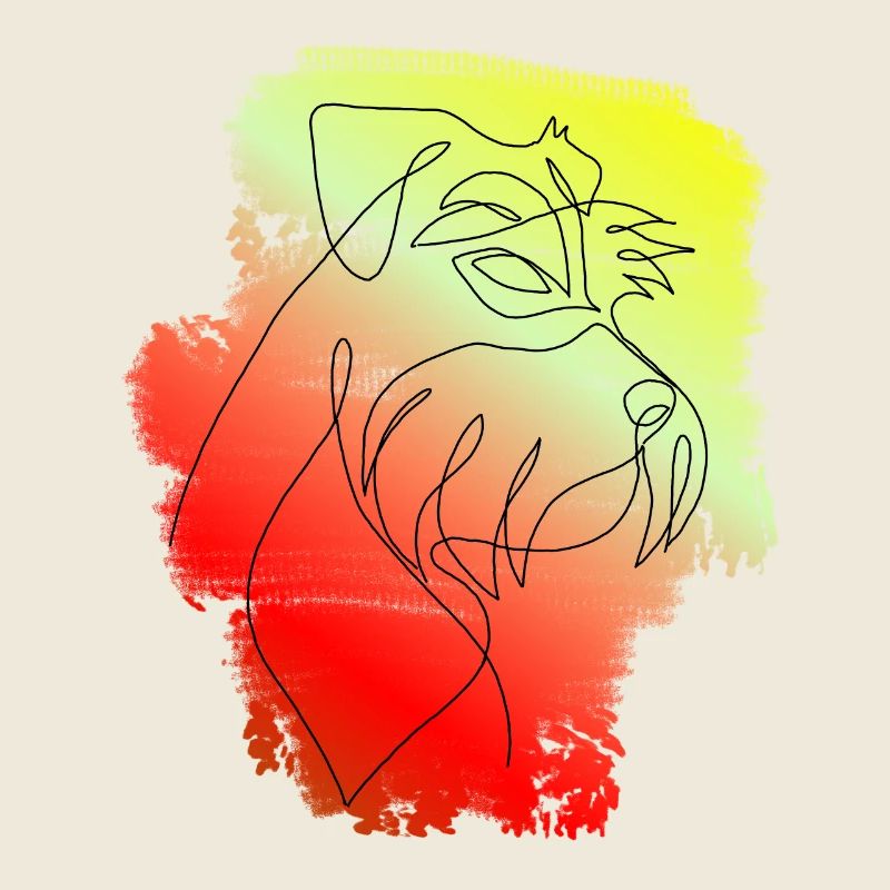 COULEUR SCHNAUZER ONE LINE