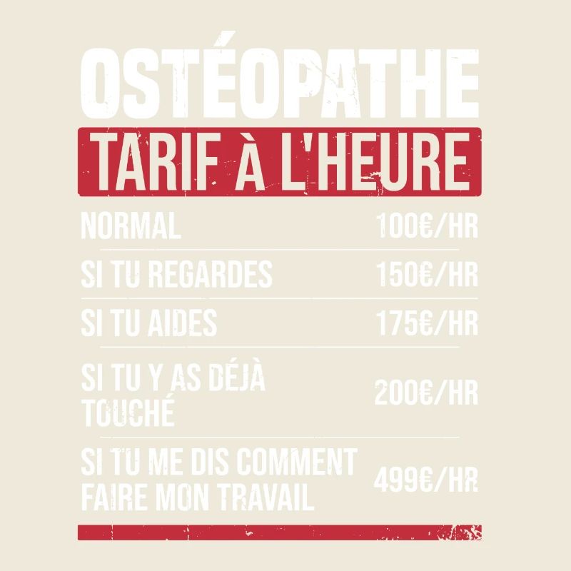 Osteopath hourly rate gift idea humor