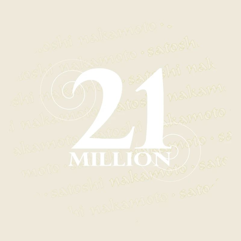 21 Million Bitcoin Tshirt Satoshi Nakamoto