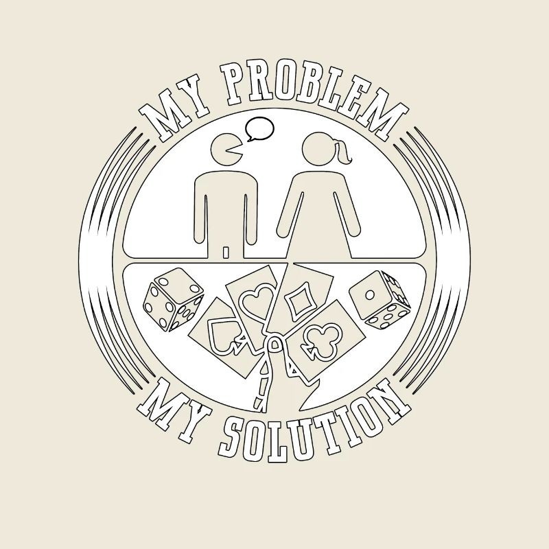 Poker Dice Player My Problem My Pictogram Mom Dad