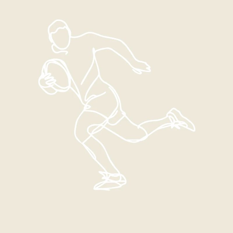 Rugby Player Drawing
