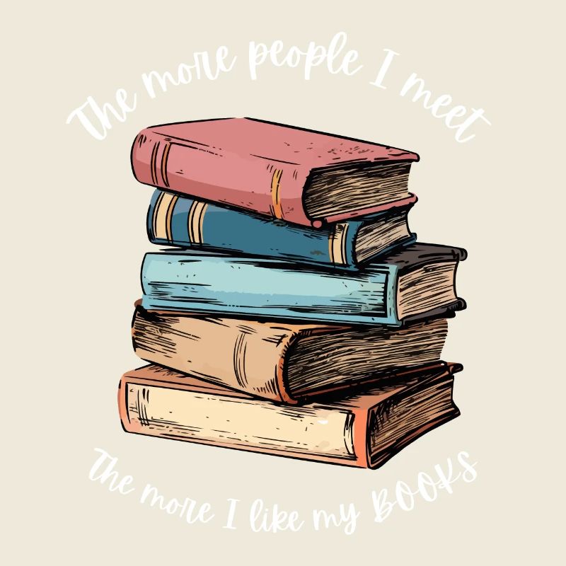 Stapel mit Büchern . Du liebst Bücher