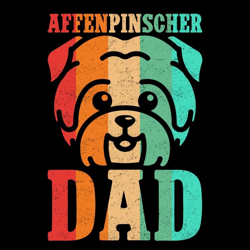 Affenpinscher Dad Monkey Terrier Hund Geschenk