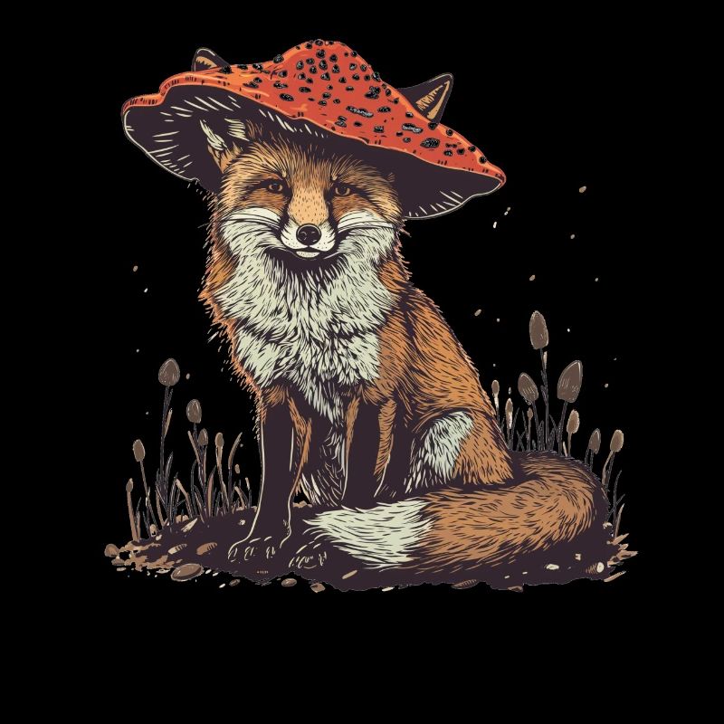 Fox Mushroom Cottagecore Funny