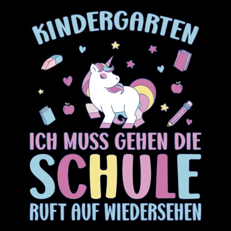Bye Kindergarten Einhorn Kita Abgänger Mädchen