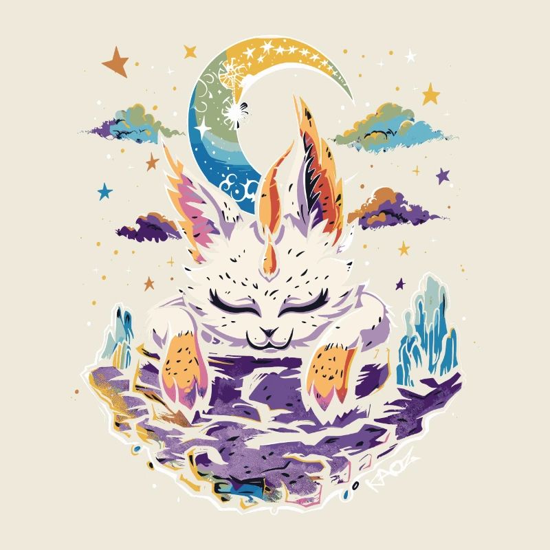 Universe Sky Moon Dream Catcher Sleeping Cat