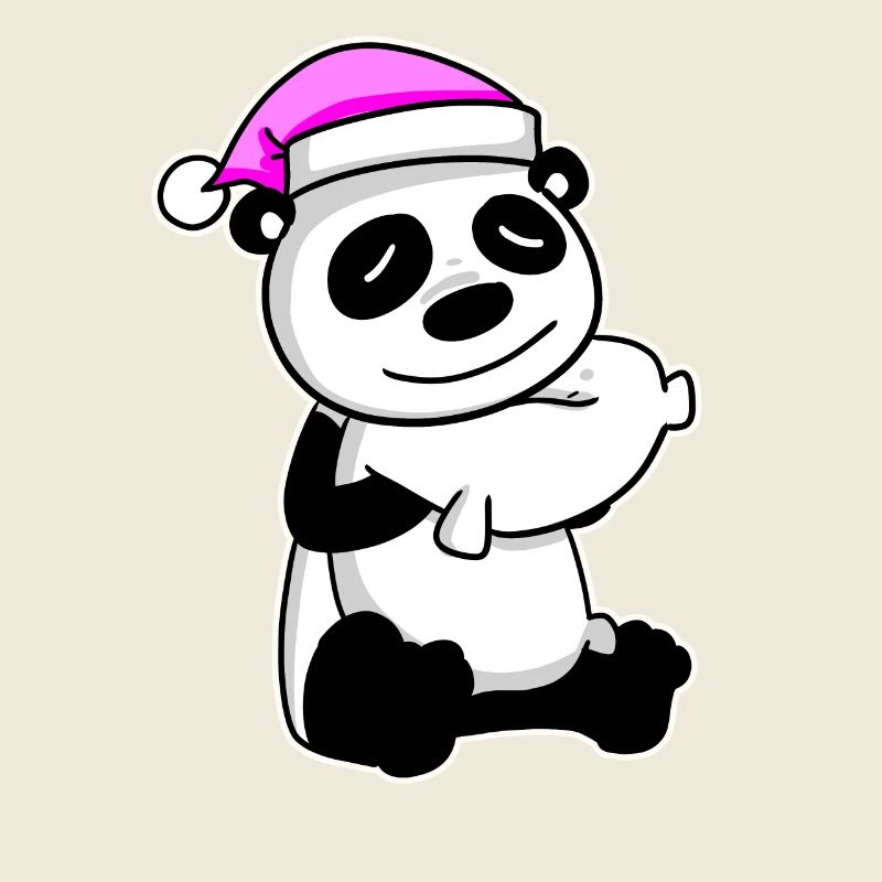 Panda Müde Ausschlafen Schlafen Mädchen