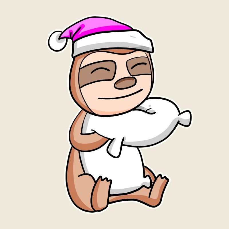 Faultier Müde Ausschlafen Schlafen Mädchen