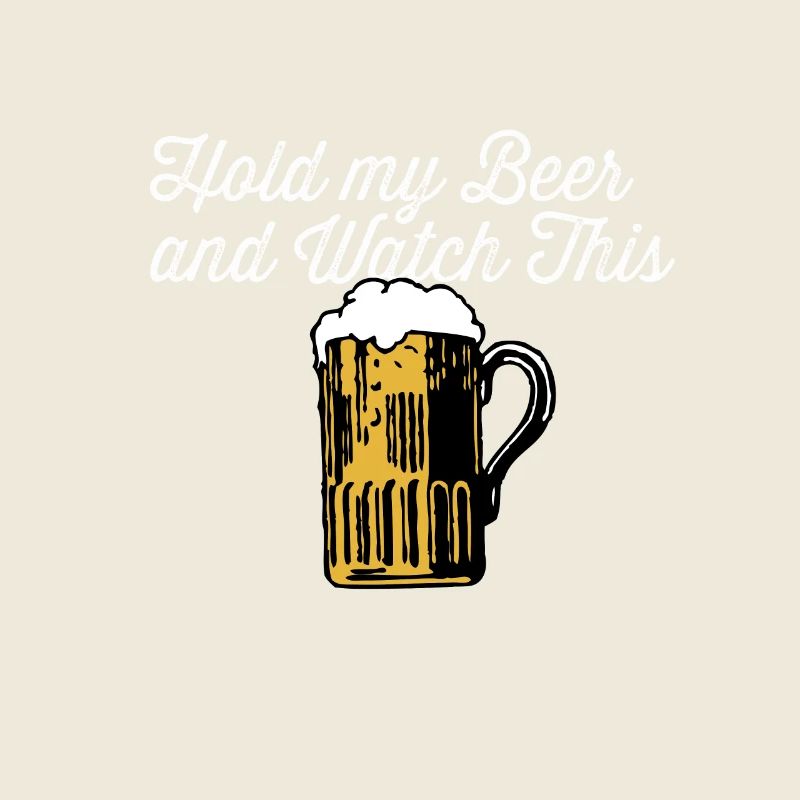 Halte mein Bier und schau dir dieses T-Shirt an - Funny Bar