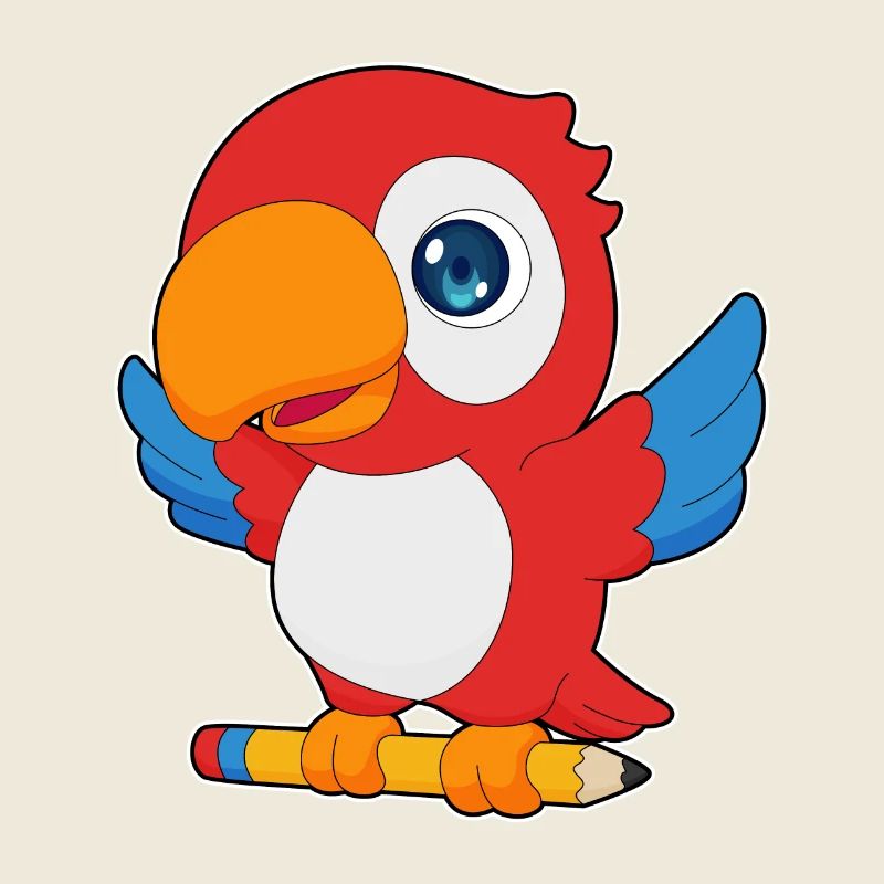 Parrot Pupil Pencil School