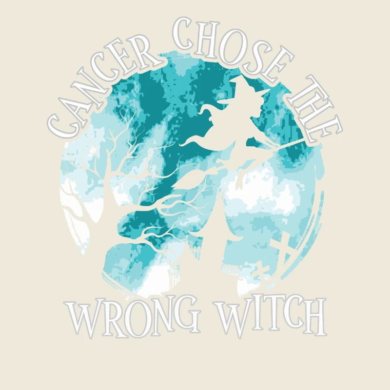 Cancer Witch Teal White Cervical Cancer