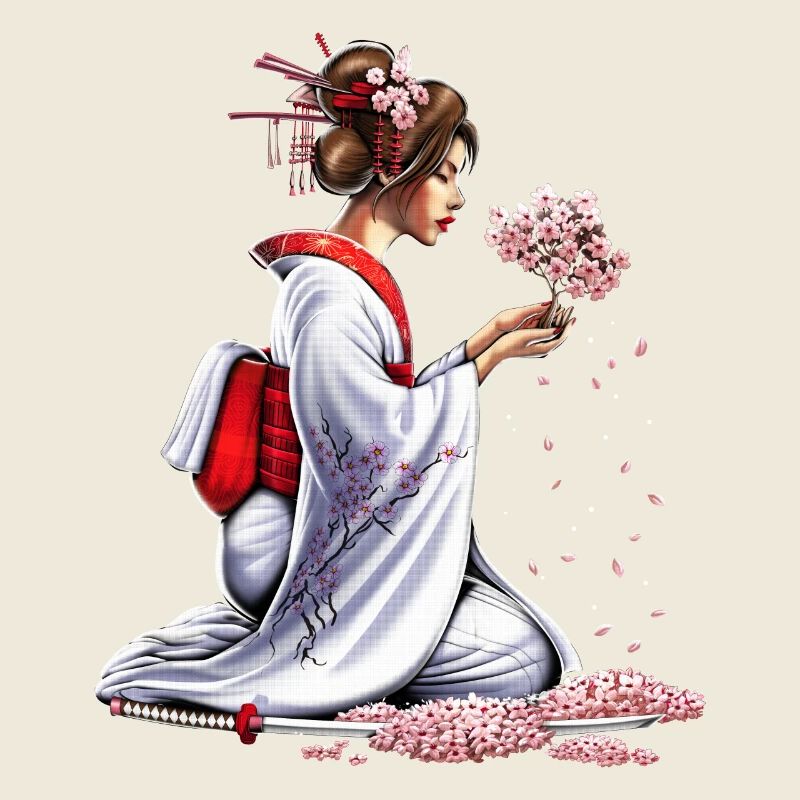 Japanisches Samurai-Mädchen