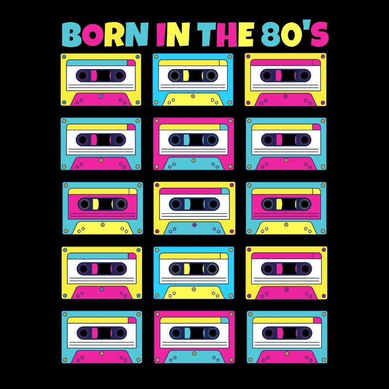 Né dans les années 80 Cadeau original cassette classique