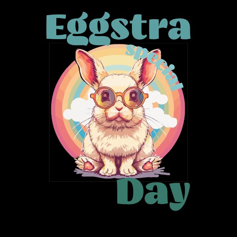 Osterhase Ostern Regenbogen funny Geschenk