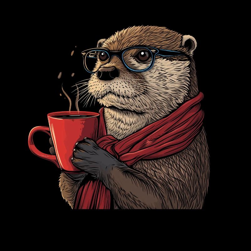 Cadeau drôle de café Otter