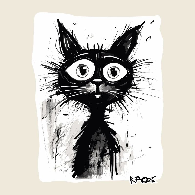 Dessin cool d’un chat de dessin animé