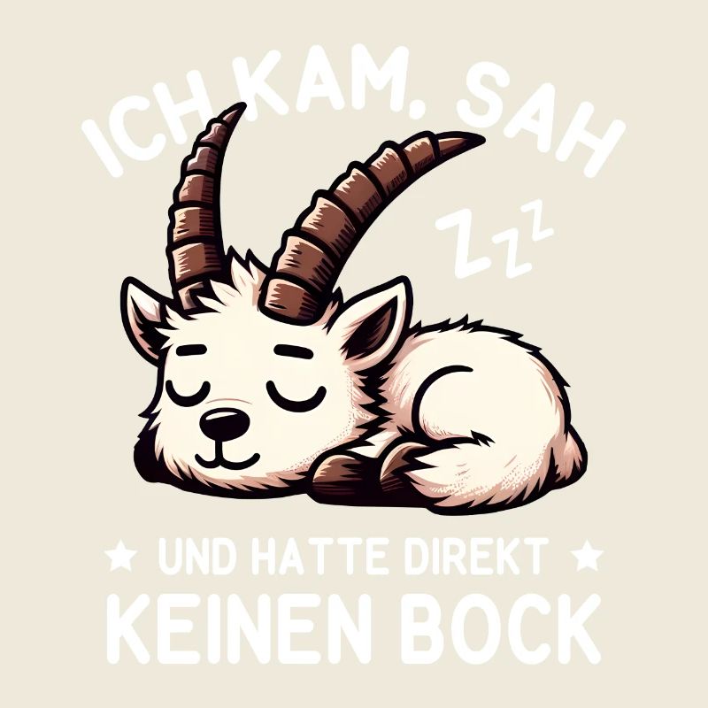 Süßer schlafender Steinbock hat null Bock