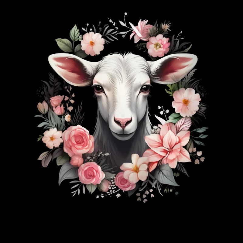 Ziege Blumen Geschenk