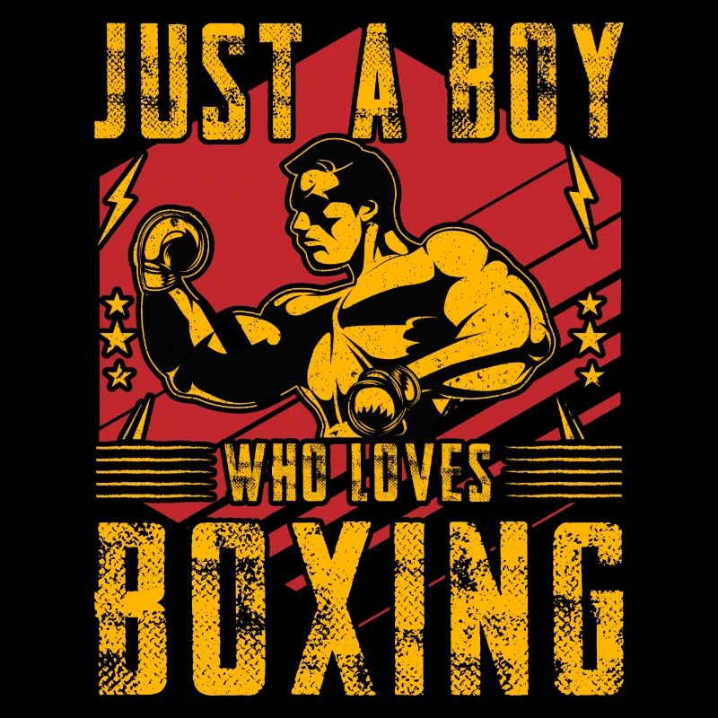 Nur ein Junge, der das Boxen liebt