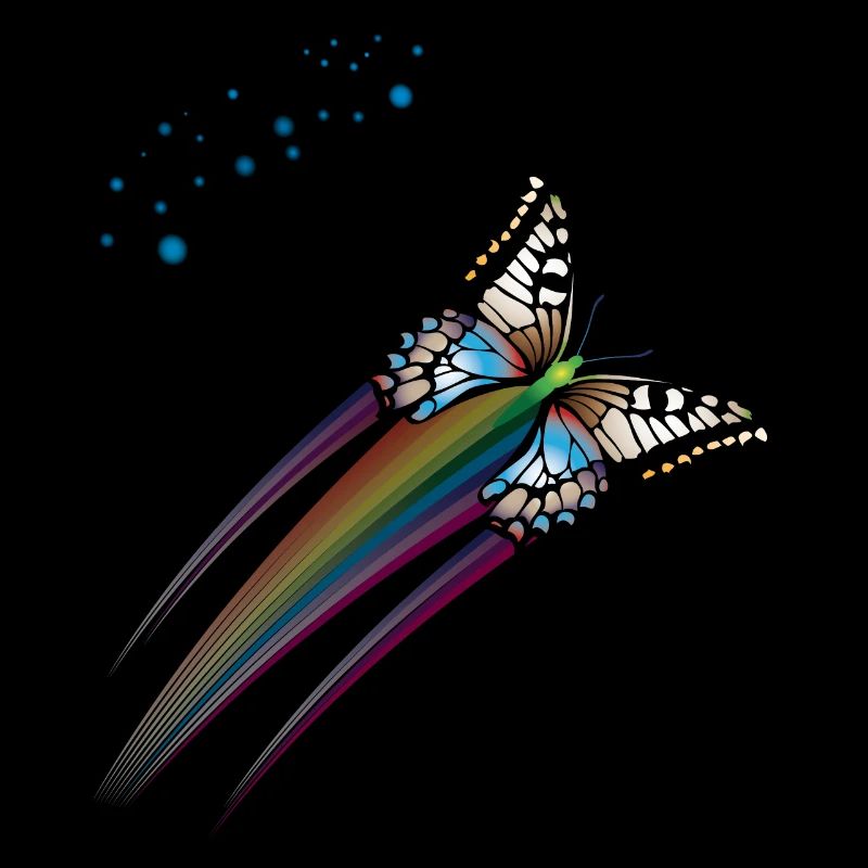 Schmetterling mit Regenbogenfarben