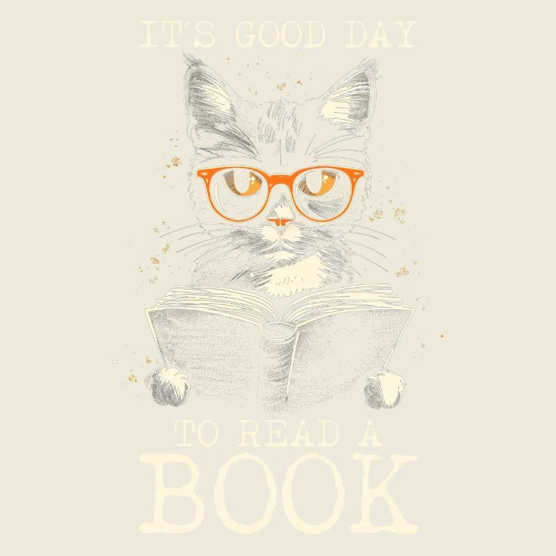 Chat livres lecture drôle cadeau