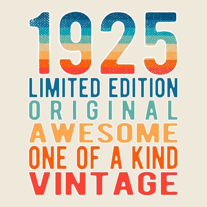 Limited Edition Since 1925 Birthday Vintage 1925