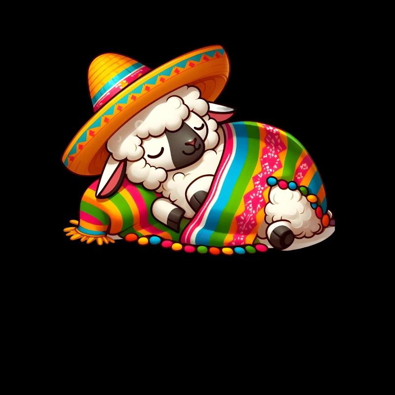 Sleeping Cinco de Mayo Sheep