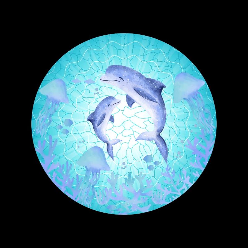 Delfin, Qualle Dauphin, Méduse