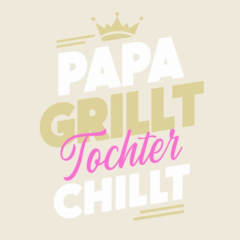 Papa Grillt Tochter Chillt Camping Vatertag