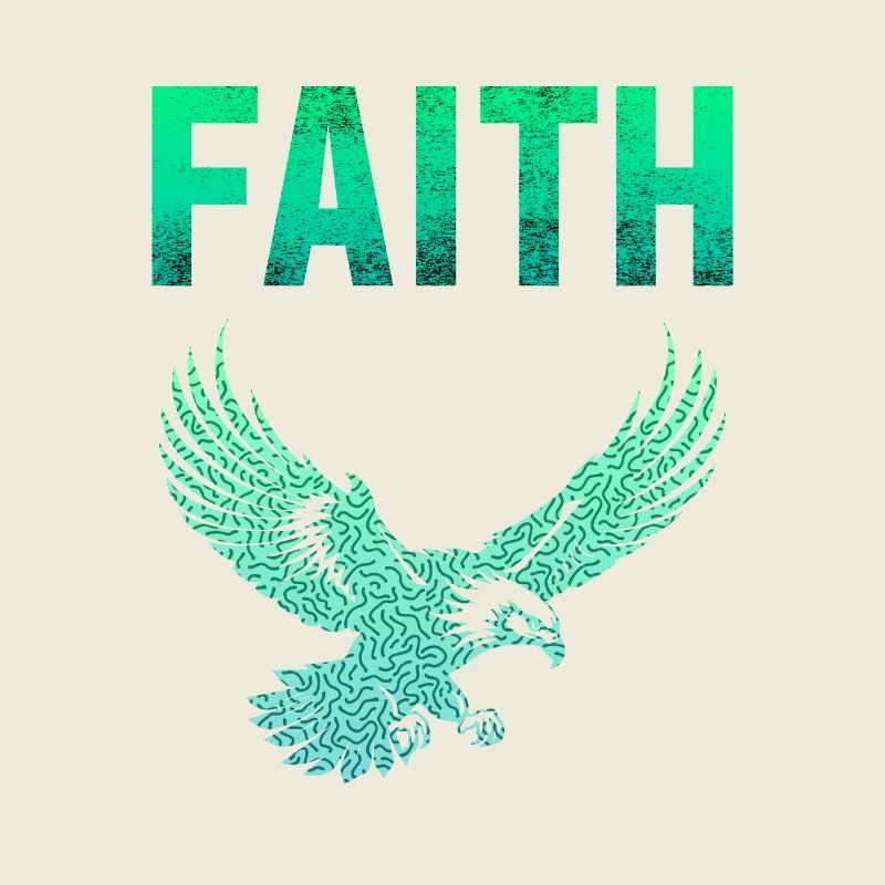 Faith and Eagle Illustration