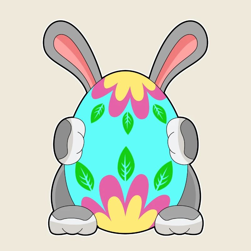 Cachette d’oeuf de Pâques lapin de Pâques