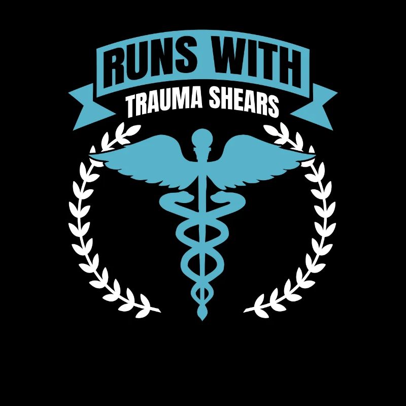 Runs With Trauma Shears - First Aid Gift