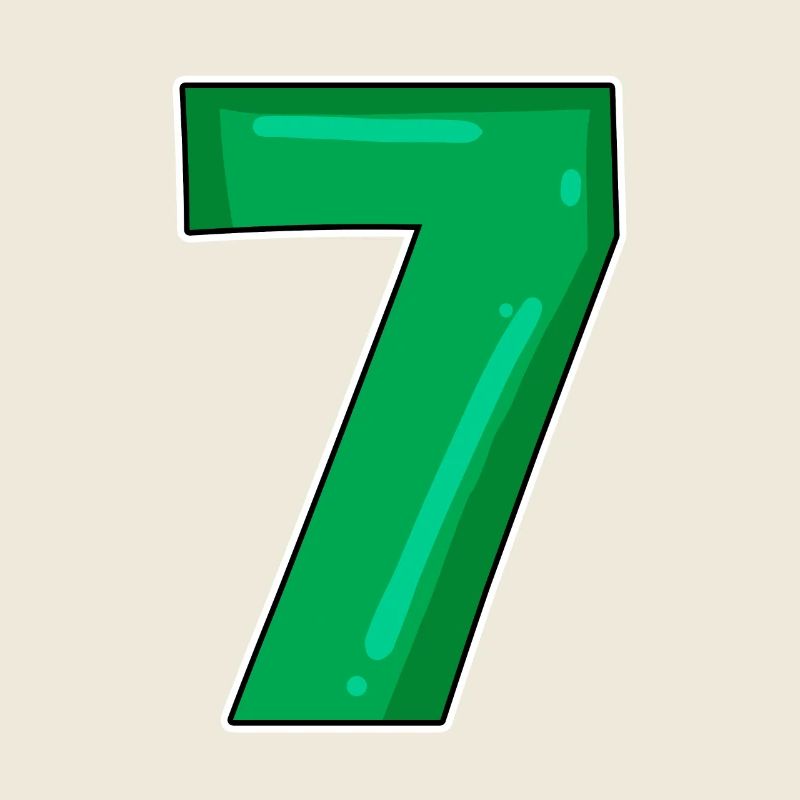 7 grün nummer