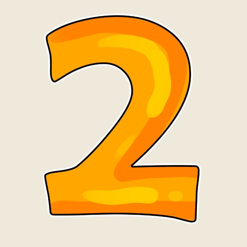 Two - 2 - Number Number