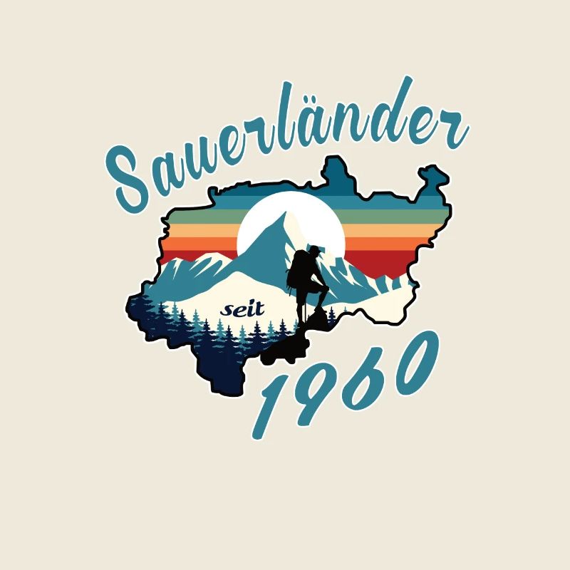 1960 Geburtstag Sauerländer Original Retro Sunset