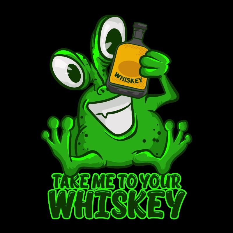 Take Me To Your Whiskey T-Shirt Funny Space Green