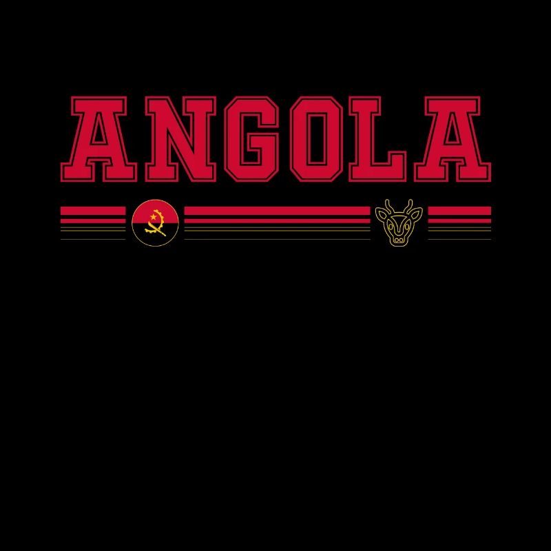 Angola drapeau et emblème de l'Angola. Supporters.