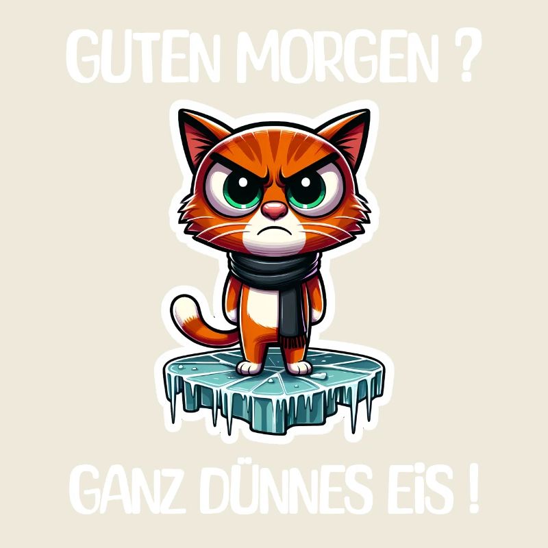 Grimmiger Eis-Katzen-Charakter